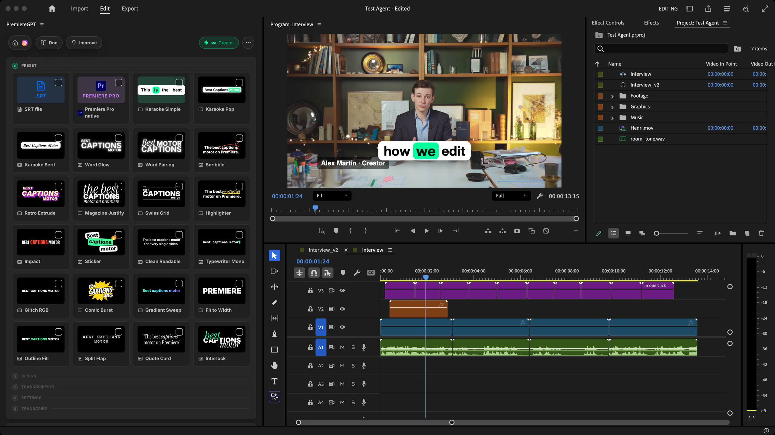 Smart Captions — word-by-word animated captions in Adobe Premiere Pro