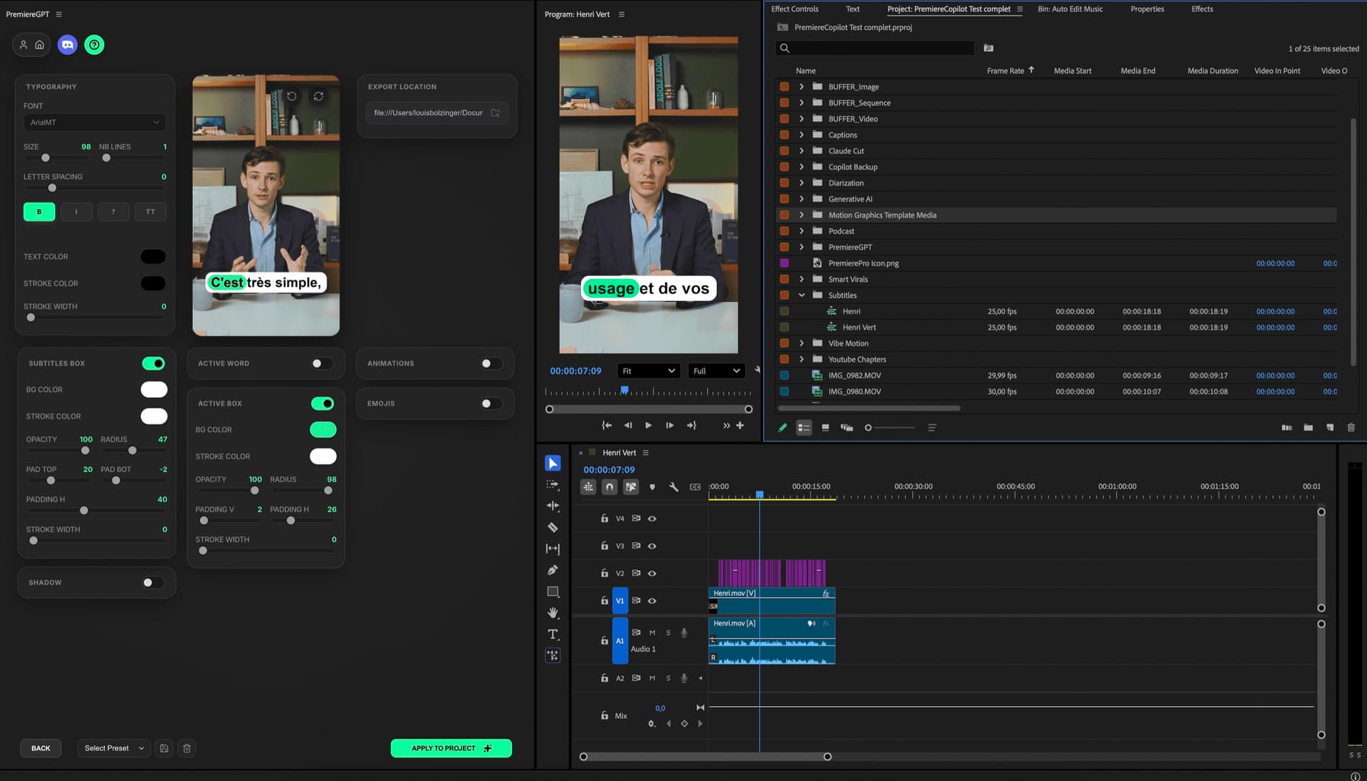 Smart Captions — word-by-word animated captions in Adobe Premiere Pro