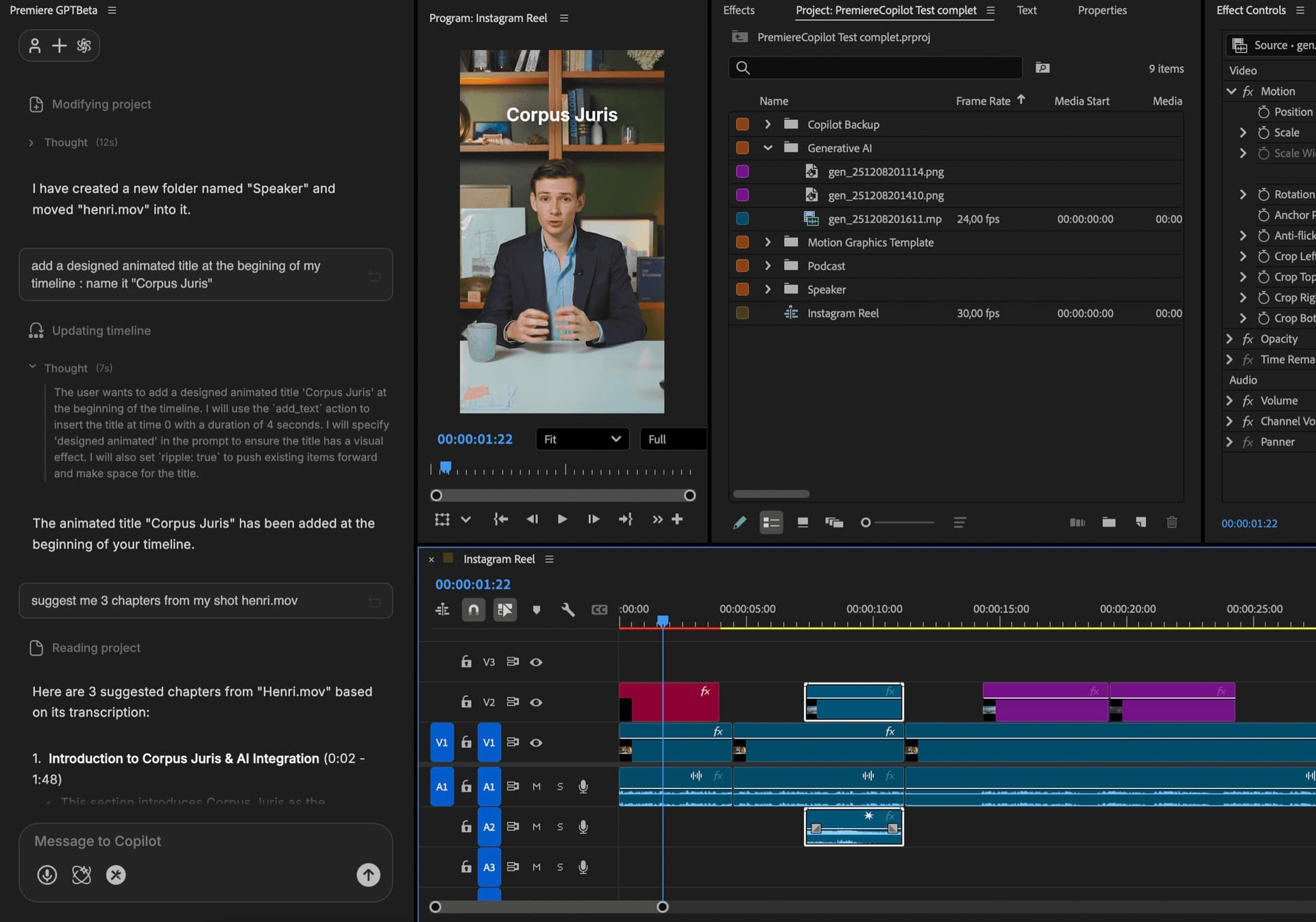 Smart Silences detecting and removing silences from a Premiere Pro timeline