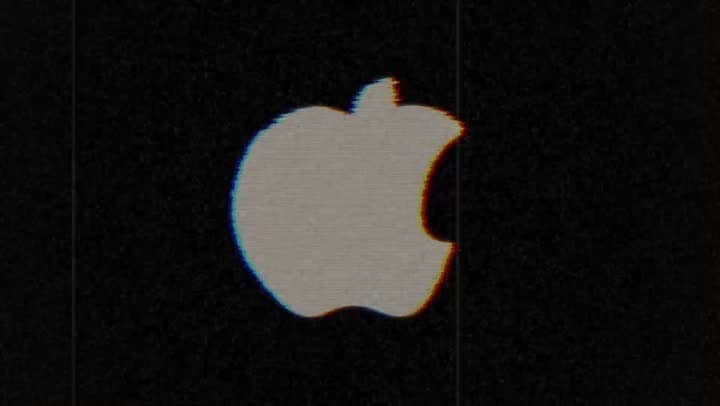 Vibe Motion example: VHS Apple logo