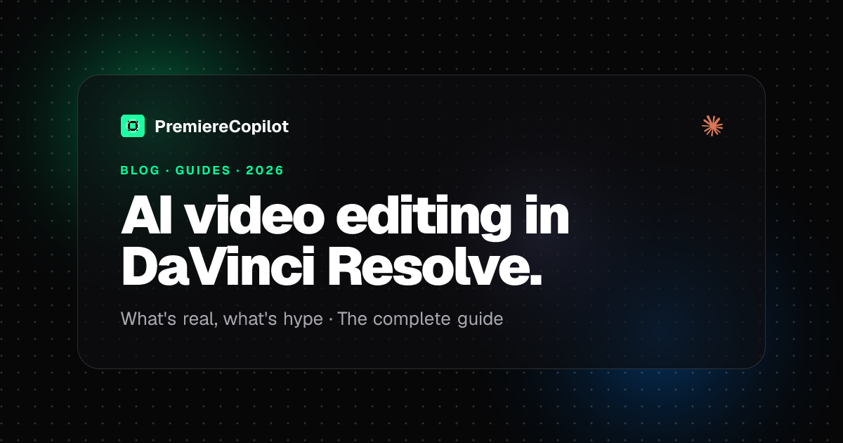 AI video editing in DaVinci Resolve — complete guide 2026